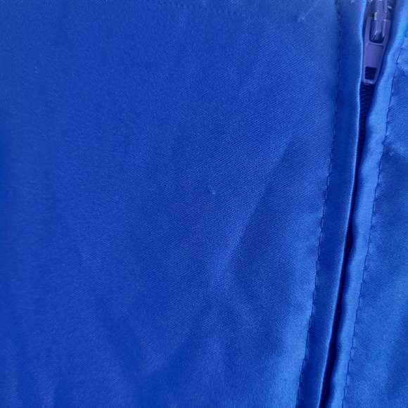 toddler girls‎ size 4 blue satiny gathered rouched long formal dress - Picture 5 of 7